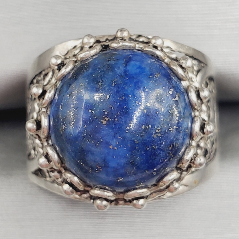 Blue Lapis Lazuli 925 Sterling Silver Ring
